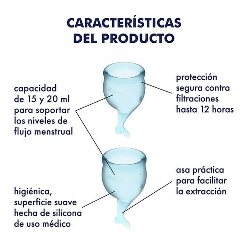 Satisfyer Feel Secure set de 2 copas menstruales - imagen 2