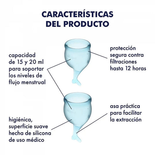 Satisfyer Feel Secure set de 2 copas menstruales - imagen 2